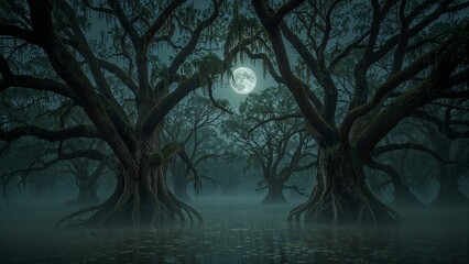 moon in the forest