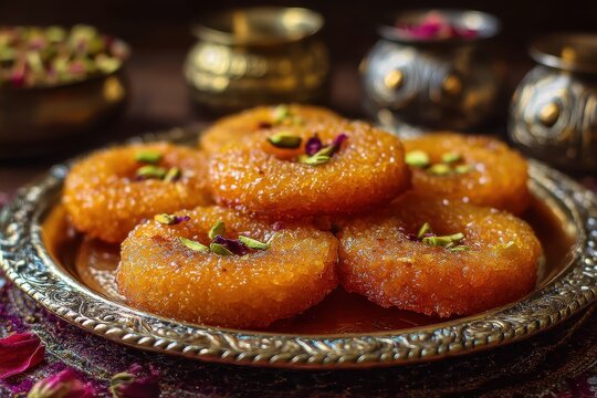 Ghevar a traditional Indian sweet from Rajasthan is enjoyed during festivals like Holi Diwali Rakshabandhan and Teej