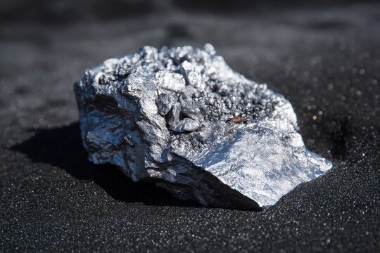 Raw silver or platinum from the mine was laid on the black sand