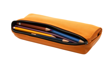 pens in a pocket on white background 