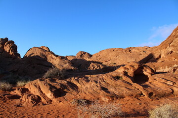 Red rocks and blue sky