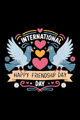 Obraz premium Friendship Day EPS Vector Typography Design for Creative Use