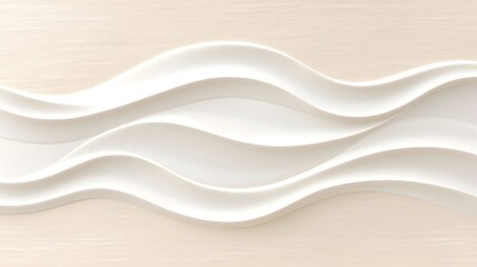 Creamy waves on beige wood background, texture design