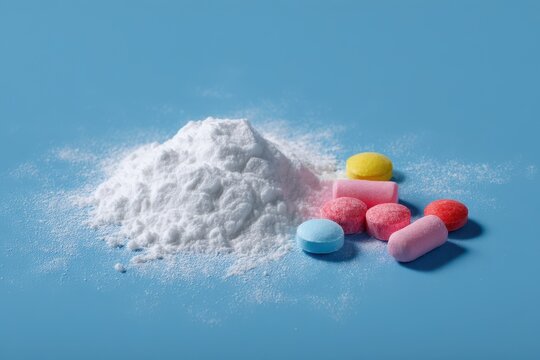 Titanium dioxide TiO2 a white food additive E171 serves as a pigment and thickener in gum and tablets