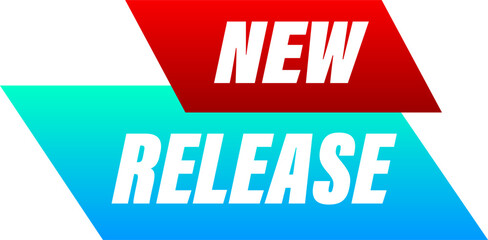 New Release Banner Label Sign Vector Design