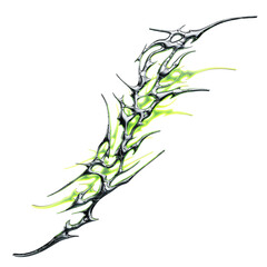 Neotribal Sci fi Chrome Green