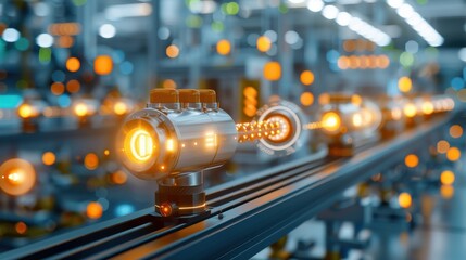 Automated manufacturing process industrial facility digital imagery high-tech environment close-up view innovation insights