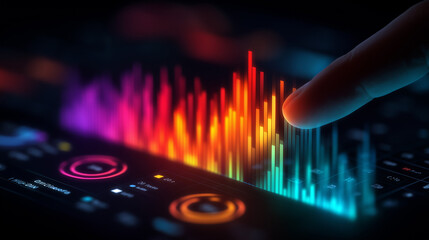 Modern flat design of user data analysis