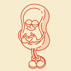 Playful retro soap mascot with big smile. Cute, clean & vintage style vector illustration perfect for hygiene product branding