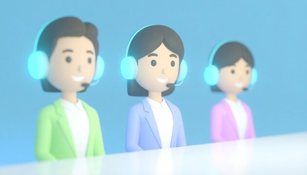 Reskill concept: Virtual mentors assisting reskill journey, glowing digital icons.