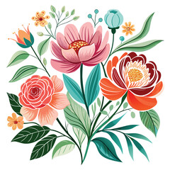 The watercolor drawing of flowers in this set is a big floral illustration set. Stock PNG clip art