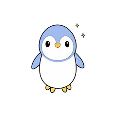 Kawaii Penguin with Tiny Arms and Tiny Wings