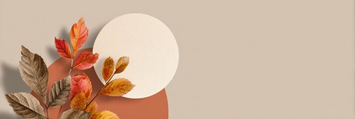 Elegant Fall-Themed Blank Presentation Template Layout Suitable for Creative Designs and Seasonal Projects