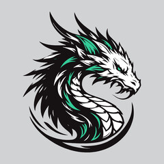 dragon head t-shirt design