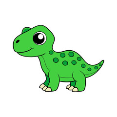 Obraz premium Cute Baby Dinosaur Vector Illustration