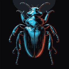 lady bug vector is drawn in detail and realistic