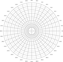 Precision Polar Graph Paper with 10-Degree Angular Divisions ,Circular Grid , polar coordinates	