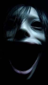Screamer from darkness. Created with AI.