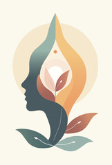 Woman Harmony Within Nature and Mental Health