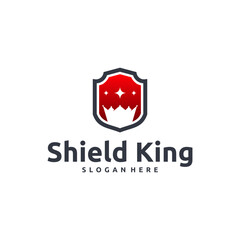 A shield-shaped  featuring a crown and stars.