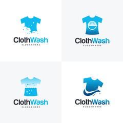 Four  designs for a laundry service.