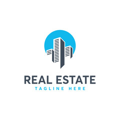 Modern real estate  design featuring city buildings.