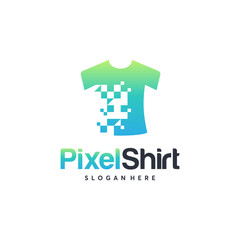 Modern  design for a pixelated t-shirt.