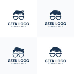 Four variations of a geek  design.