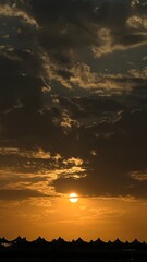 sunset in the mountains