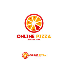 Colorful pizza  for an online ordering service.