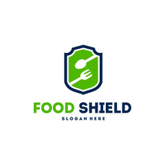 Food safety  featuring a shield and cutlery.