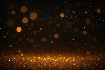 Fototapeta premium Elegant New Year celebration with golden glitter bokeh and champagne sparkle effects