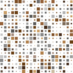 Square mosaic icon. Multicolor tile pattern. Abstract grid shape. Vector pixel figure.