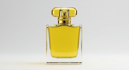 Elegant Amber Perfume Bottle Luxury Fragrance Design Concept