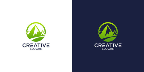 mountains or hills logo vector design