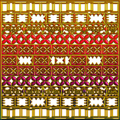3d Wall-Art Design, vector seamless pattern with decorative elements,