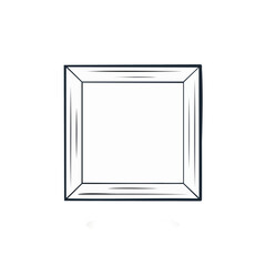 A clean and minimal PNG of a square photo frame with subtle wood texture and transparent background, ideal for mockups, digital scrapbooking, or printable designs.