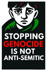 Stopping Genocide is Not Anti-Semitic Protest Poster