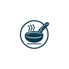 frying pan vector for logo template