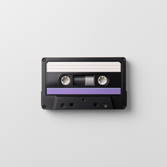 Fototapeta premium Nostalgic audio cassette tape showcasing vintage design and retro appeal for music enthusiasts and collectors