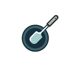 frying pan vector for logo template