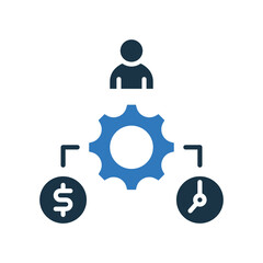 Obraz premium Resource Management mixed color icon