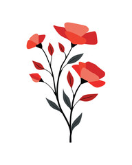 Hand Drawn Spring and Summer  Flowers Decorations