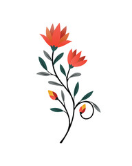 Hand Drawn Spring and Summer  Flowers Decorations