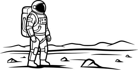 Fototapeta premium Astronaut on Mars 