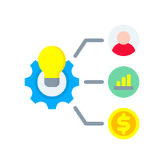 Project Management flat color icon