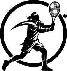 Tennis Player Silhouette
