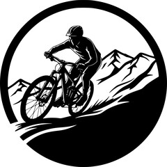 Mountain Biking Silhouette
