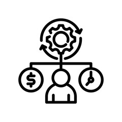 Resource Utilization line icon