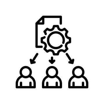 Workload Distribution line icon